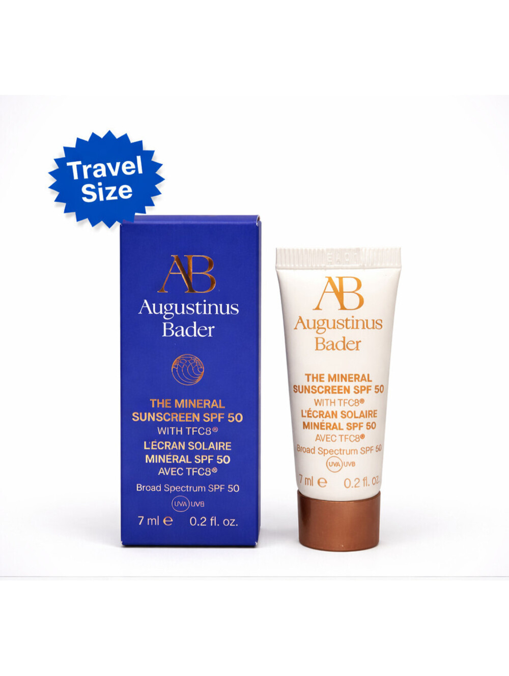 Augustinus Bader Mineral Sunscreen SPF 50 TFC8 7ml Travel Size Broad Spectrum UV